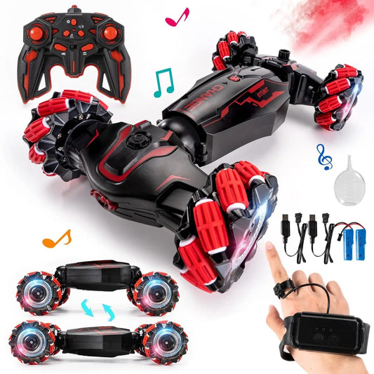 Op afstand bestuurbare stuntauto met sensor voor handbewegingen – 360°-actie en gebarenbesturing