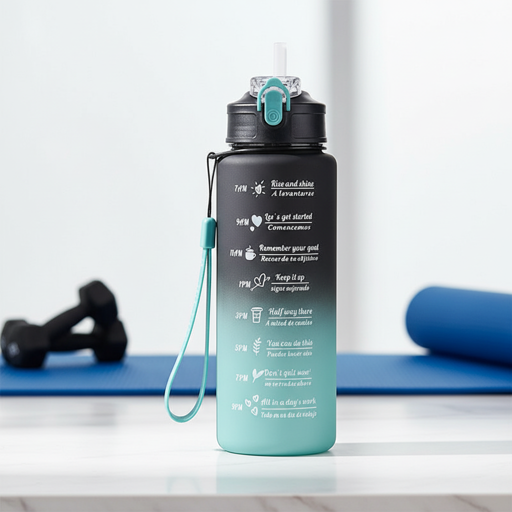 Motivationsflasche Mit Zeitmarkierung - AquaPulse