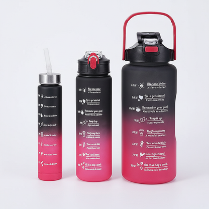 Motivationsflasche Mit Zeitmarkierung - AquaPulse