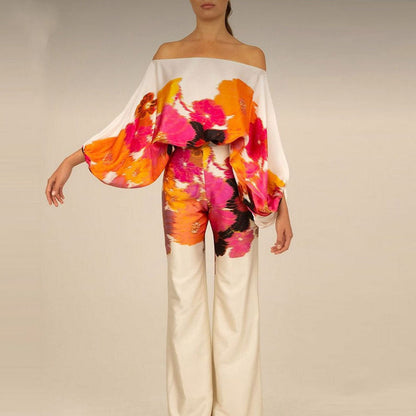 Tweedelige Dames set met print & losse pasvorm – Valeria