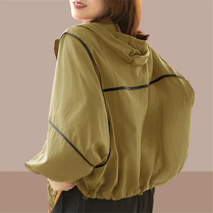 Luchtige Dames Zomer Hoodie Jas met Oversized Pasvorm – Zoë