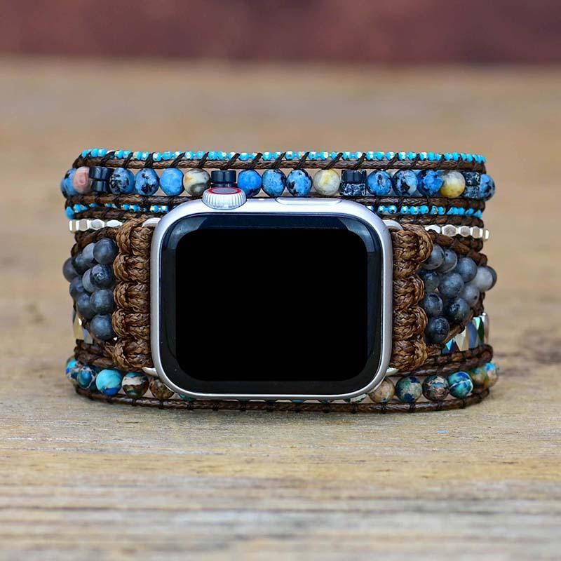 Edelsteen Apple Watch Bandje - Azure