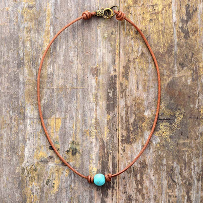 Waardevolle Turkoois Choker Ketting – Calista
