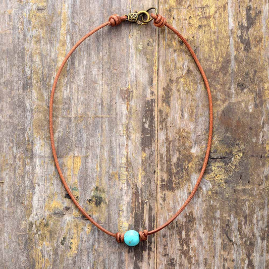Waardevolle Turkoois Choker Ketting – Calista