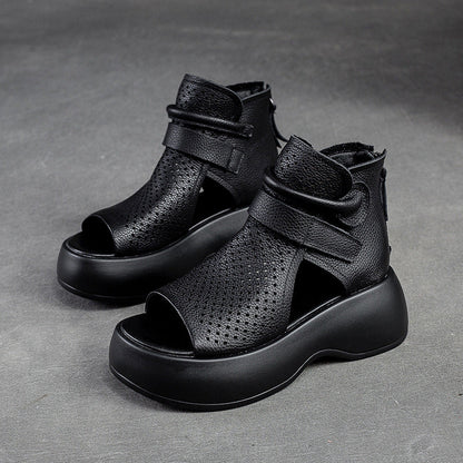 Orthopedische leren sandalen dames met schokabsorberende zool - Meike