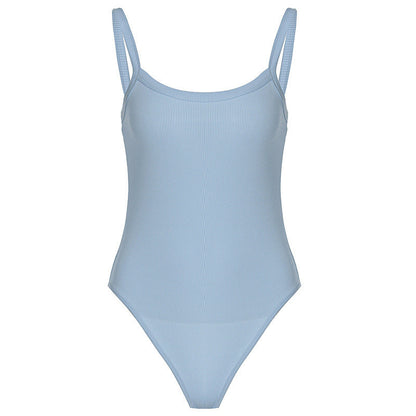 Geribbelde dames bodysuit met een slimfit snit – Nea