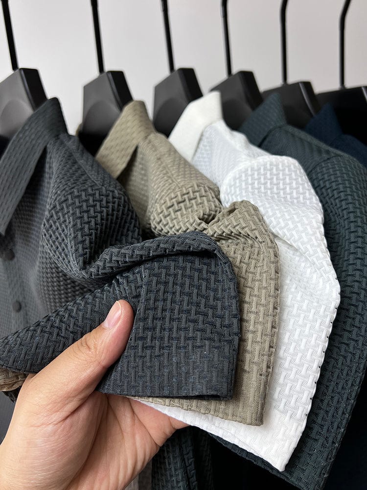 Ademend heren poloshirt met mesh-details en slim fit - Milan
