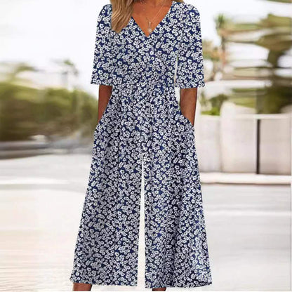 Luchtige & Stijlvolle Dames Jumpsuit met Wijde Pijpen – Elina