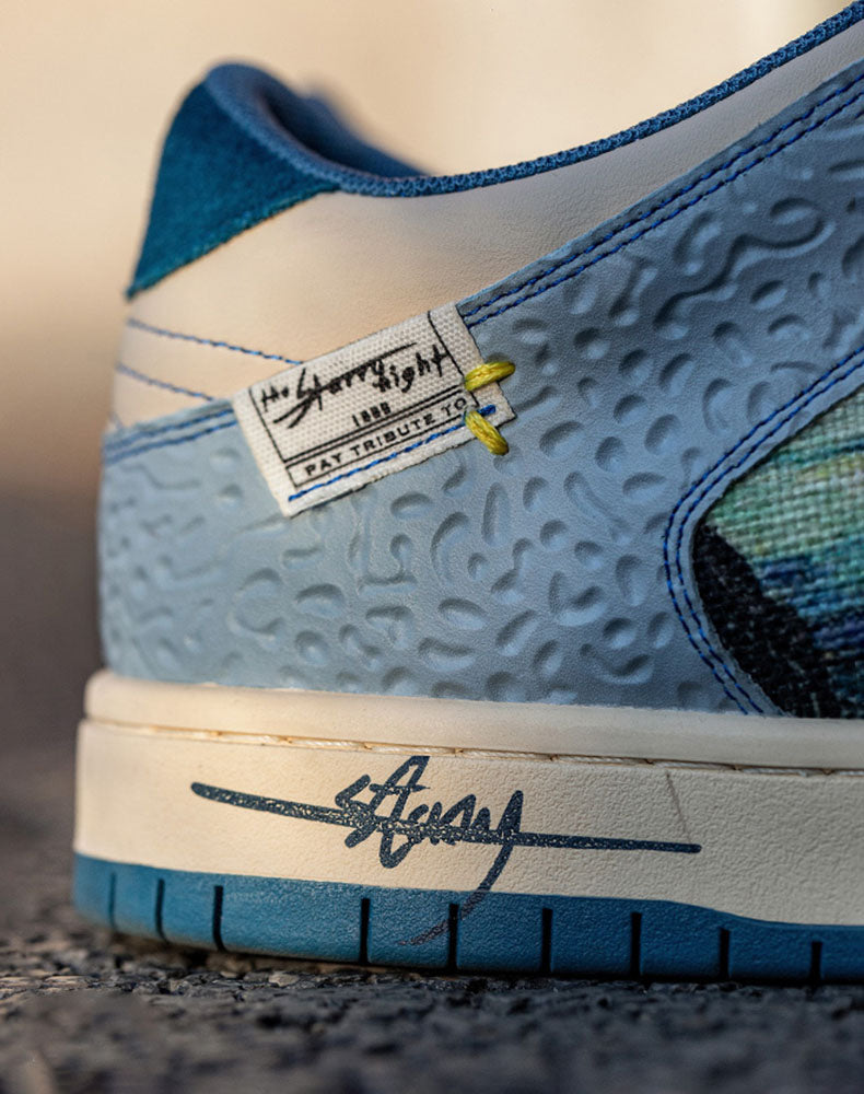 Artistieke uniseks sneakers met sterrennacht-design en comfortabele zool - Lior