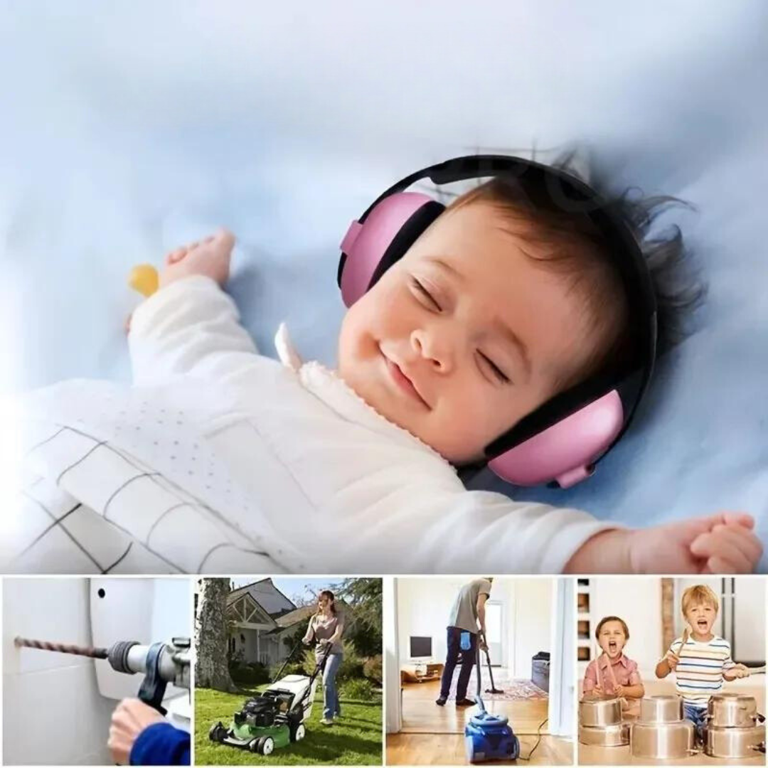 Geluidsdempende baby-oorbeschermers voor slaap en reizen – 1+1 gratis