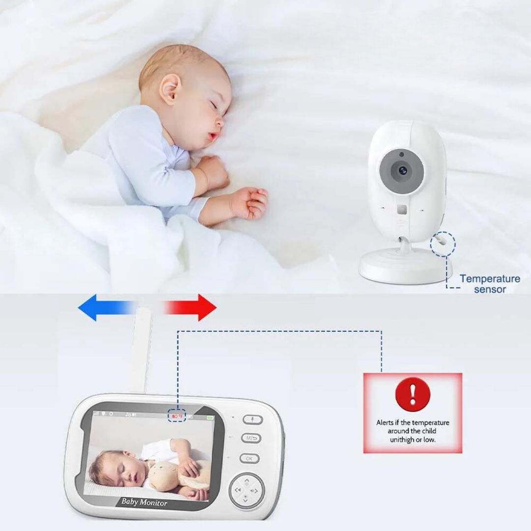Babymonitoring met nachtzicht en tweerichtingsaudio – inclusief temperatuurweergave