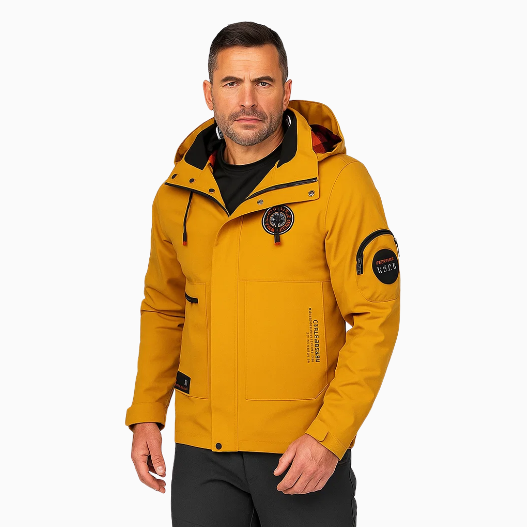 Lichte heren outdoorjas wind- & waterdicht met capuchon – Torben