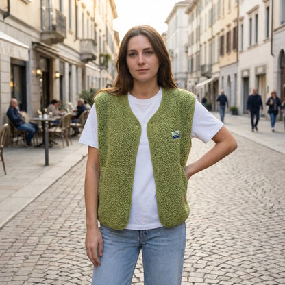 Open-Front Sleeveless Layering Vest - Claudia