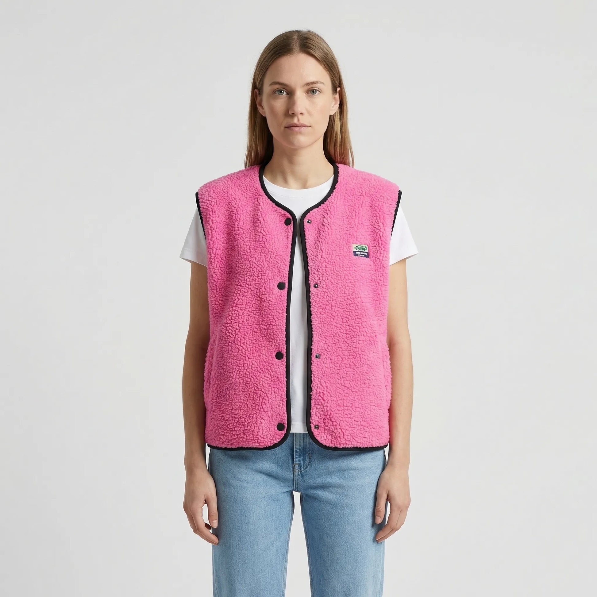 Open-Front Sleeveless Layering Vest - Claudia
