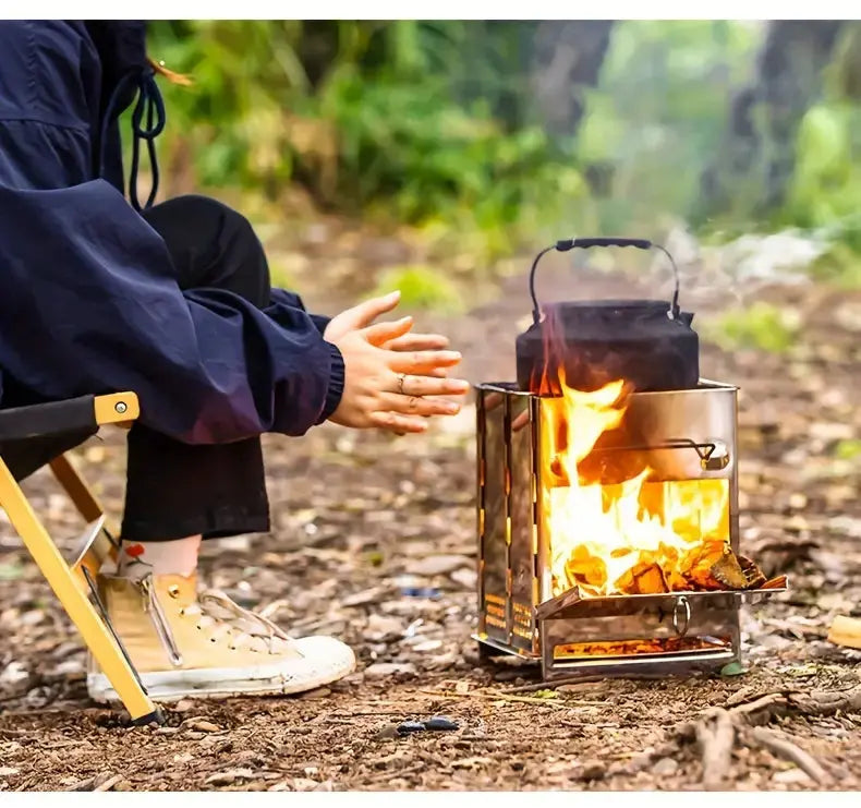 Opvouwbare RVS Houtkachel - TrailFlame