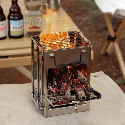 Opvouwbare RVS Houtkachel - TrailFlame