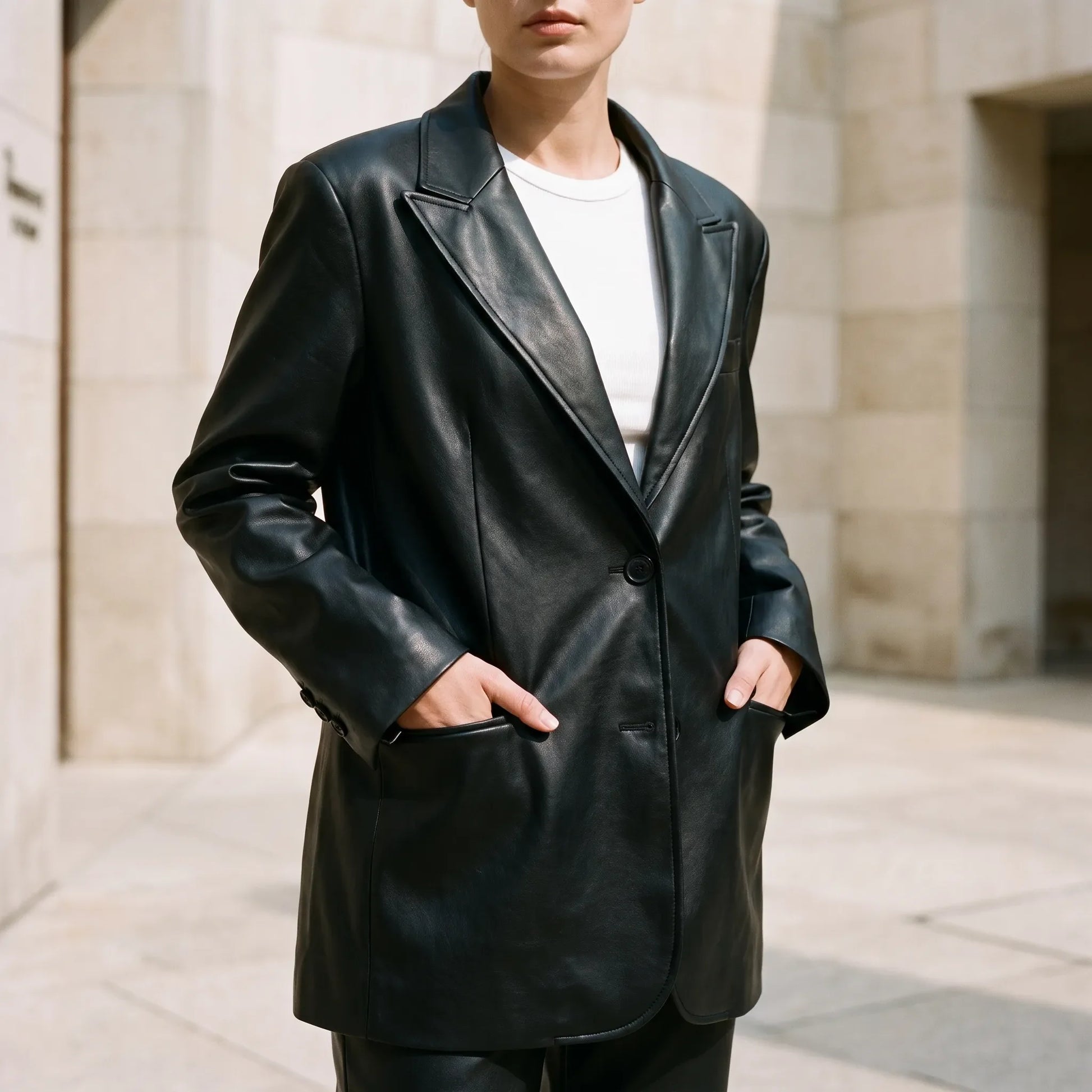 Oversized Blazer Met Enkele Rij Knopen -  Christy