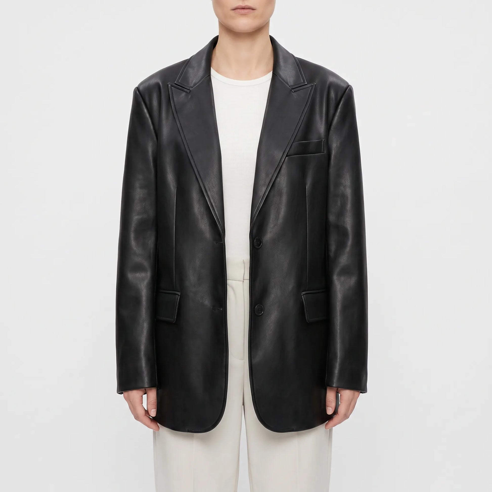 Oversized Blazer Met Enkele Rij Knopen -  Christy