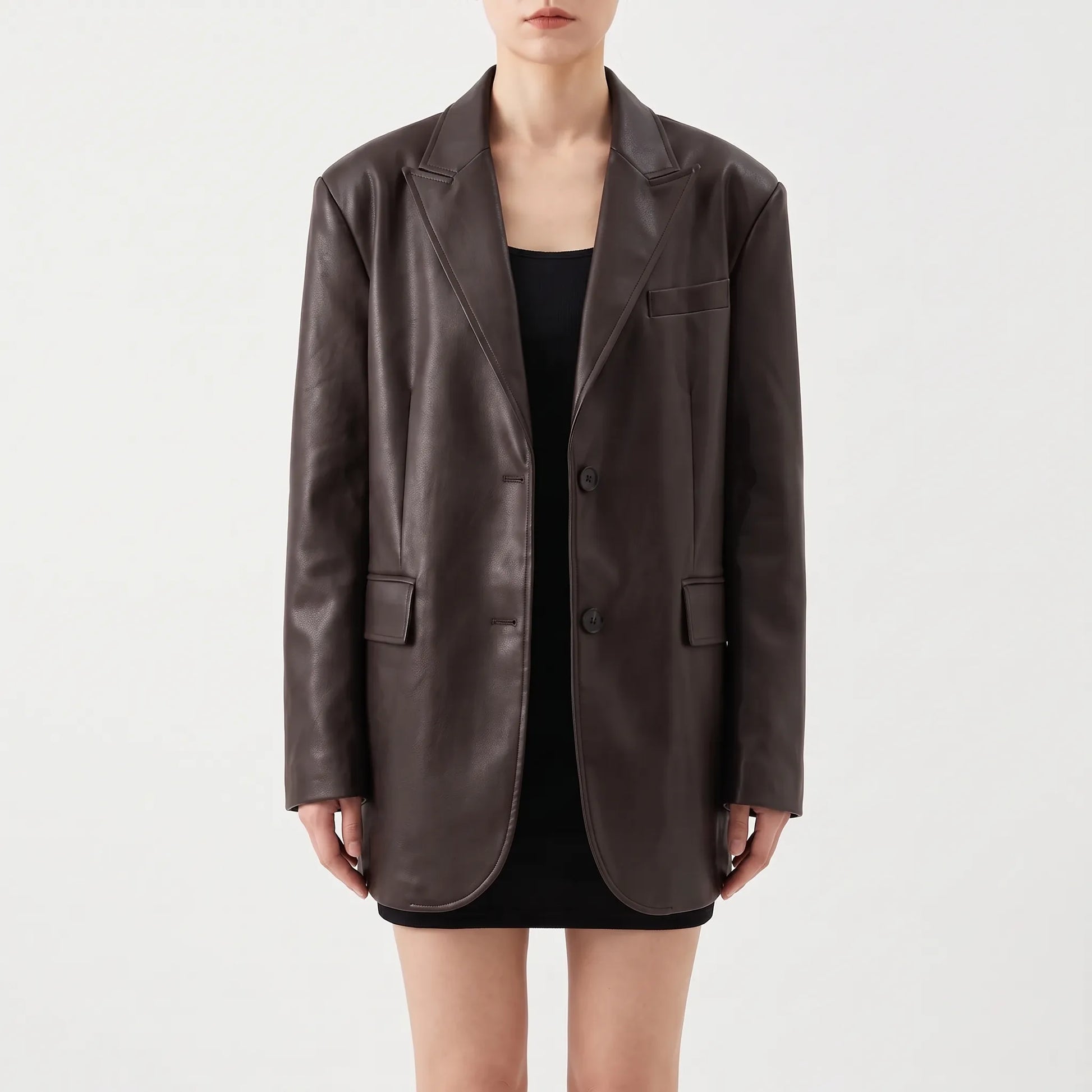 Oversized Blazer Met Enkele Rij Knopen -  Christy