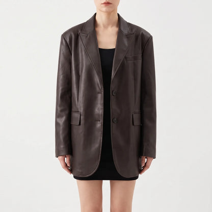 Oversized Blazer Met Enkele Rij Knopen -  Christy