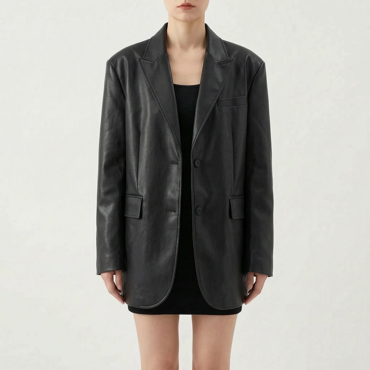 Oversized Blazer Met Enkele Rij Knopen -  Christy
