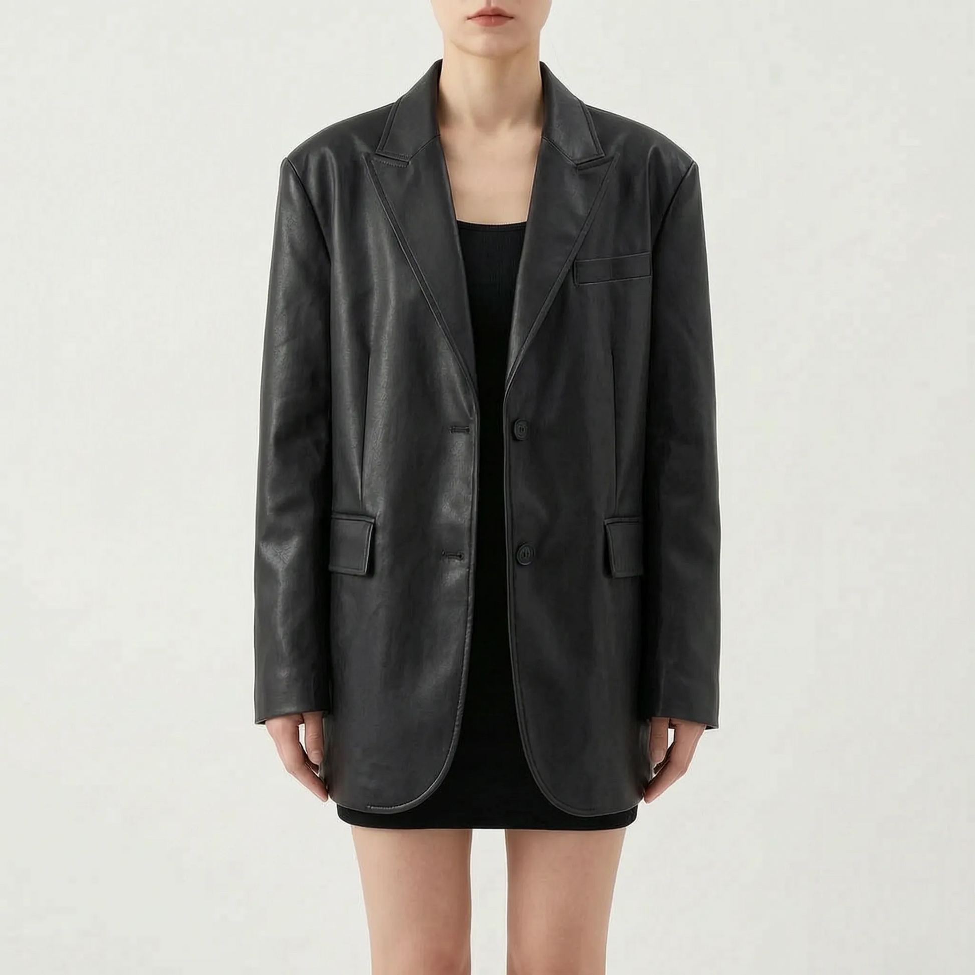 Oversized Blazer Met Enkele Rij Knopen -  Christy