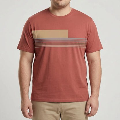 Oversized Color-Block Crew Neck Tee - Jesse