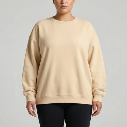 Oversized Crew Neck Pullover Sweatshirt - Christy