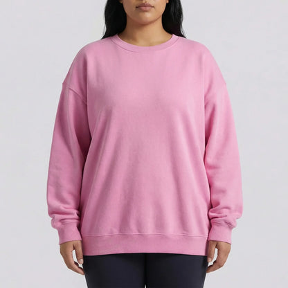 Oversized Crew Neck Pullover Sweatshirt - Christy