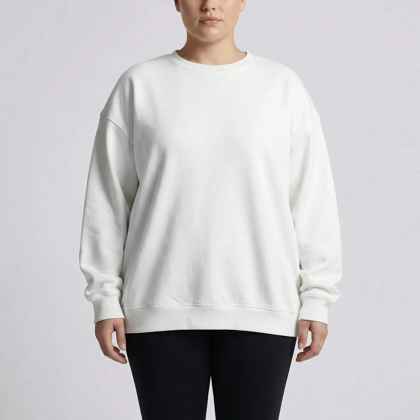 Oversized Crew Neck Pullover Sweatshirt - Christy