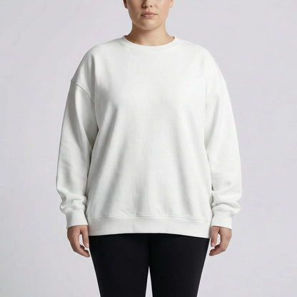 Oversized Crew Neck Pullover Sweatshirt - Christy