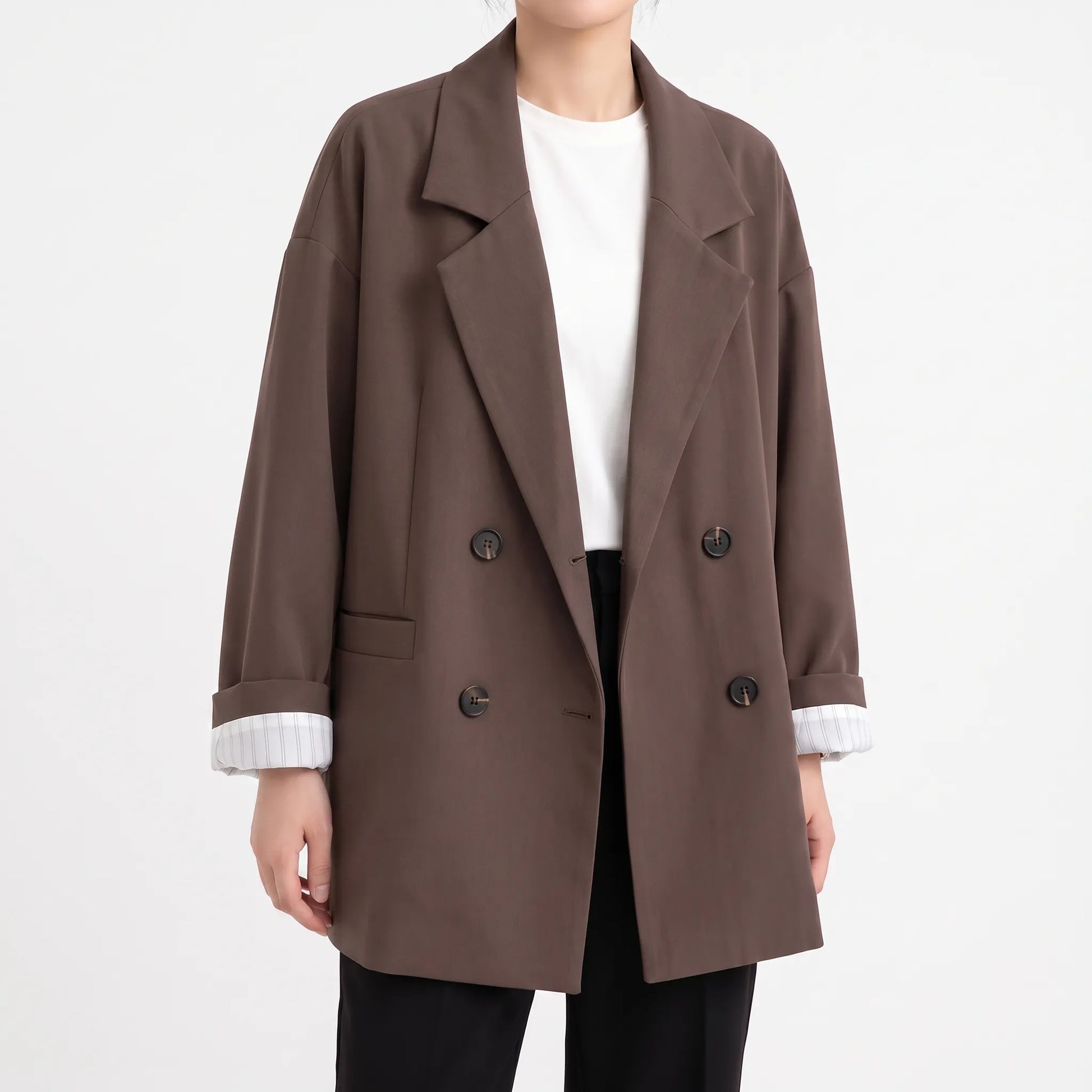 Oversized Double-Breasted Blazer -  Melinda