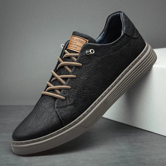 Comfortabele Oxford Leren Heren Sneakers - Ethan