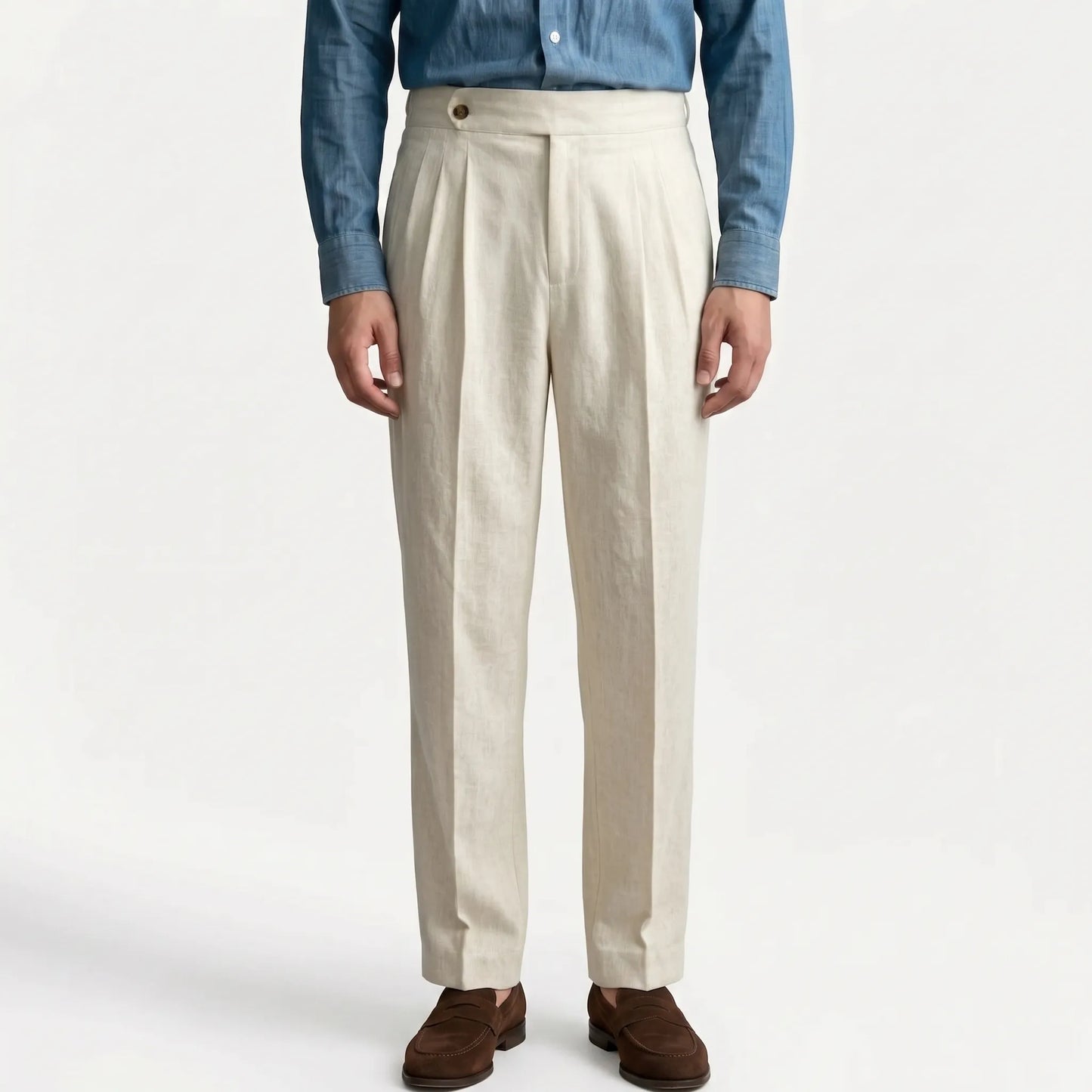 Pantalon Met Hoge Taille En Plooien -  Francis