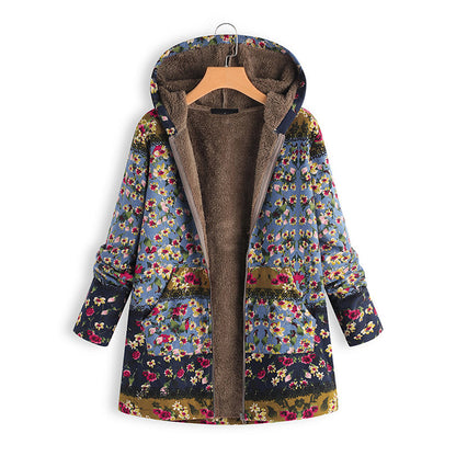 Lange Dames Teddy Jas met Capuchon - Seraphina