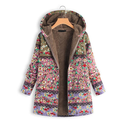 Lange Dames Teddy Jas met Capuchon - Seraphina