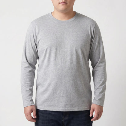 Plain Long Sleeve Crew Neck Tee - Josh