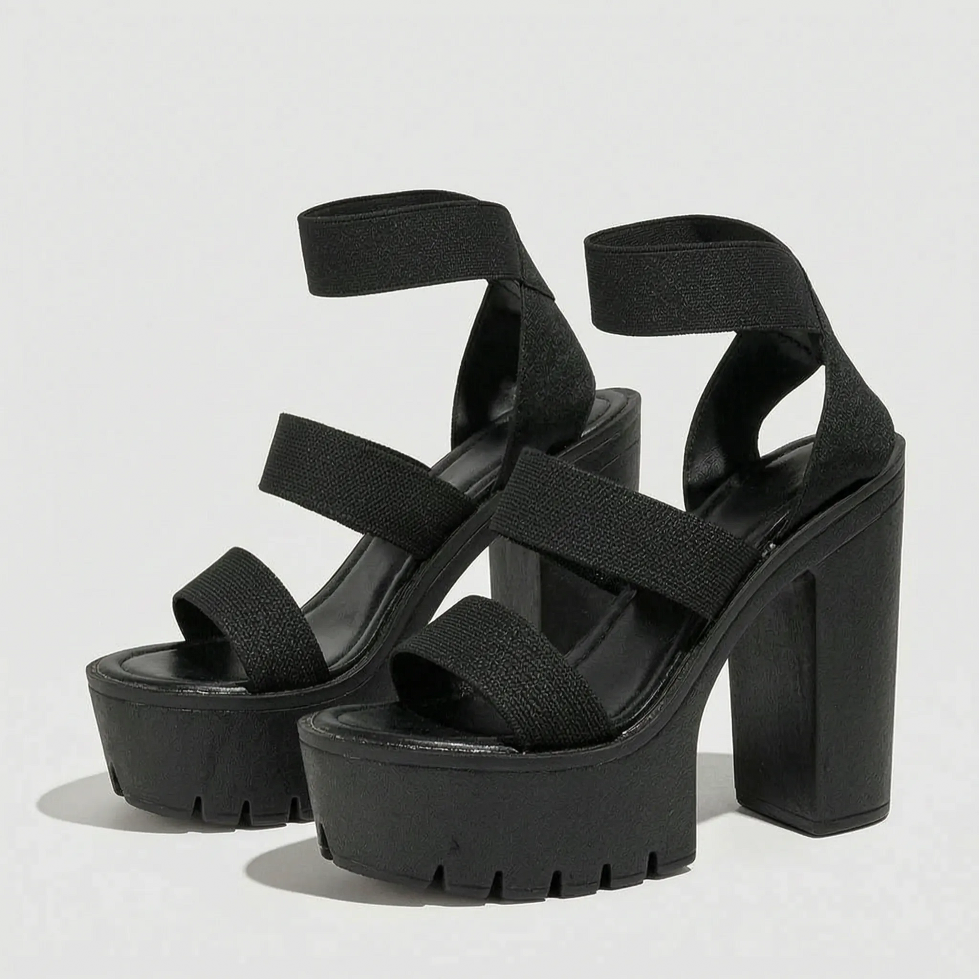 Platform Sandalen Met Blokhak - Tabitha