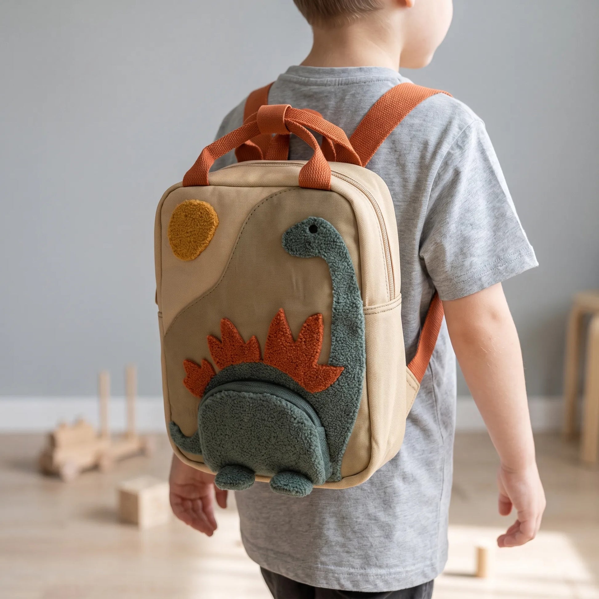 Playful Cartoon Dinosaur Children's Rucksack - Saurio