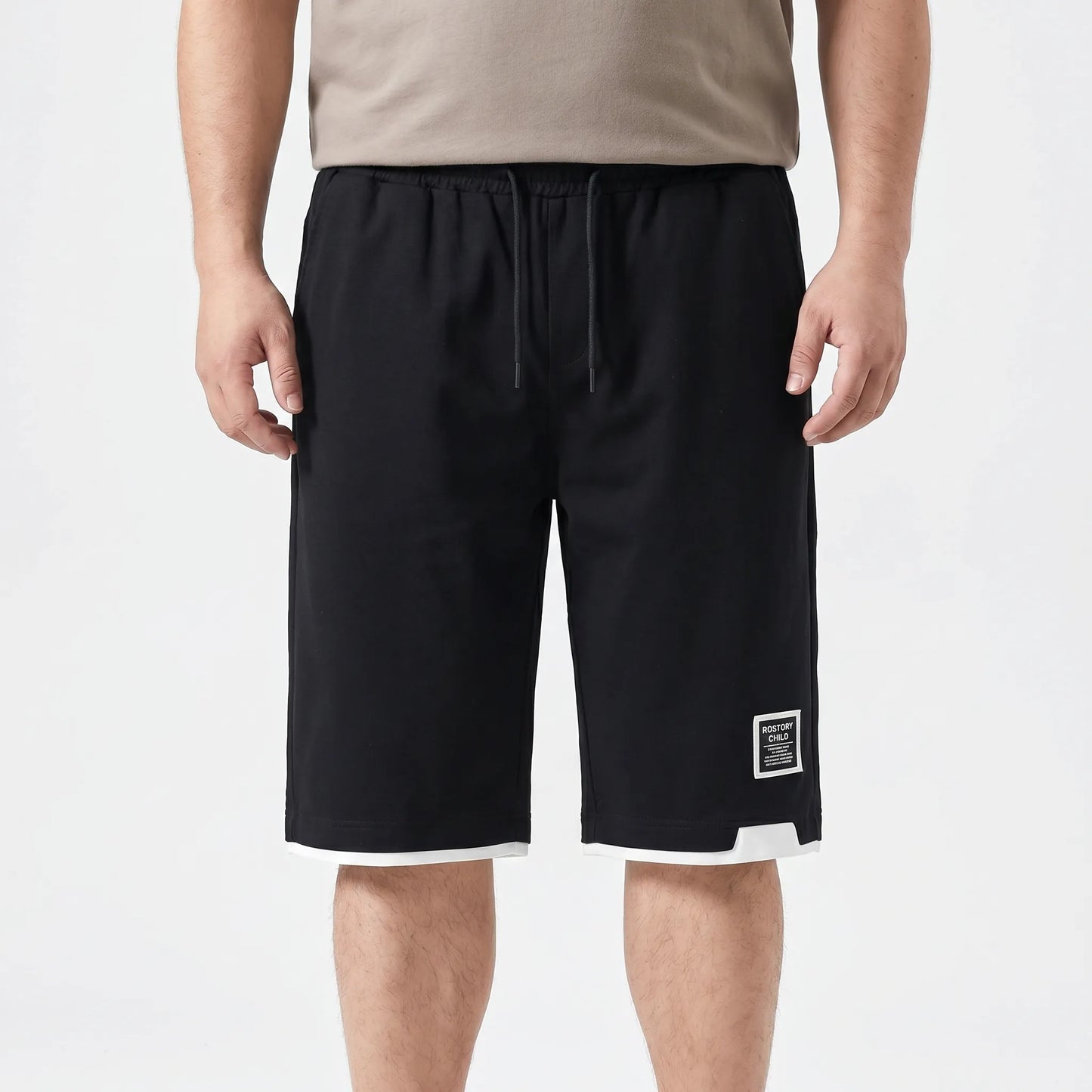 Plus-Size Drawstring Calf Shorts - Domingo