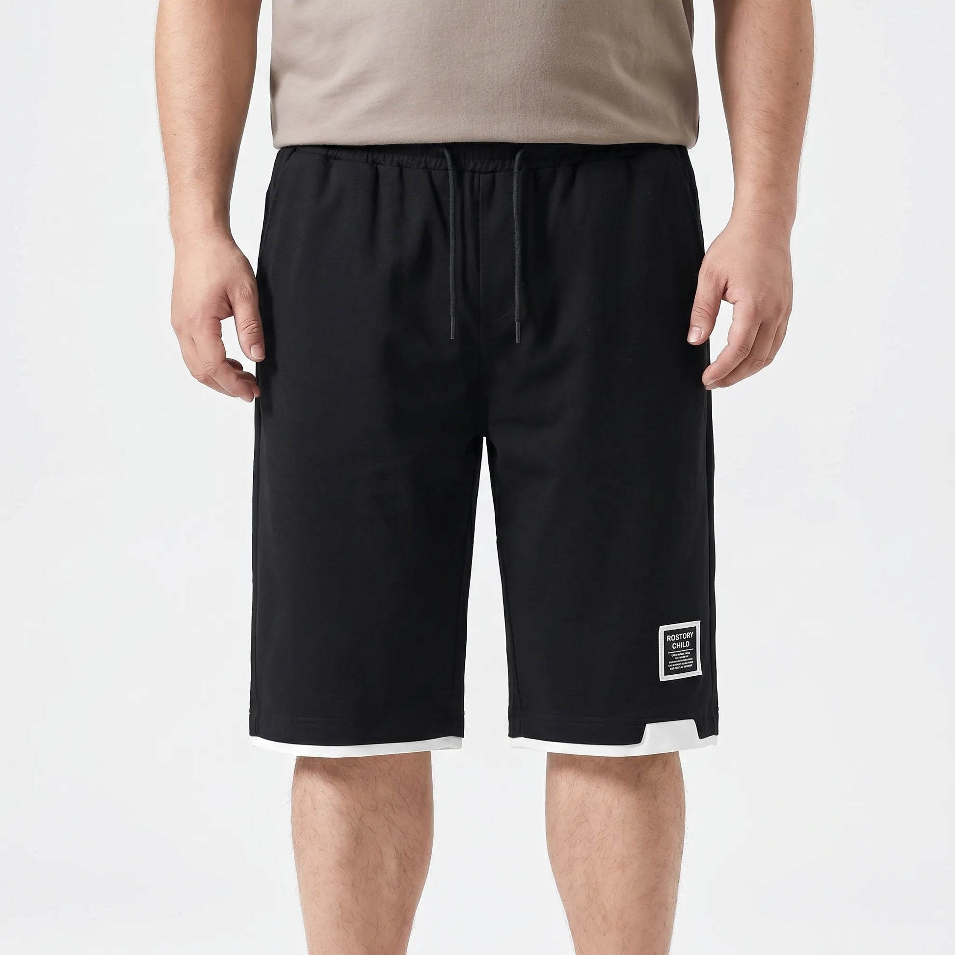 Plus-Size Drawstring Calf Shorts - Domingo