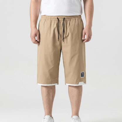 Plus-Size Drawstring Calf Shorts - Domingo