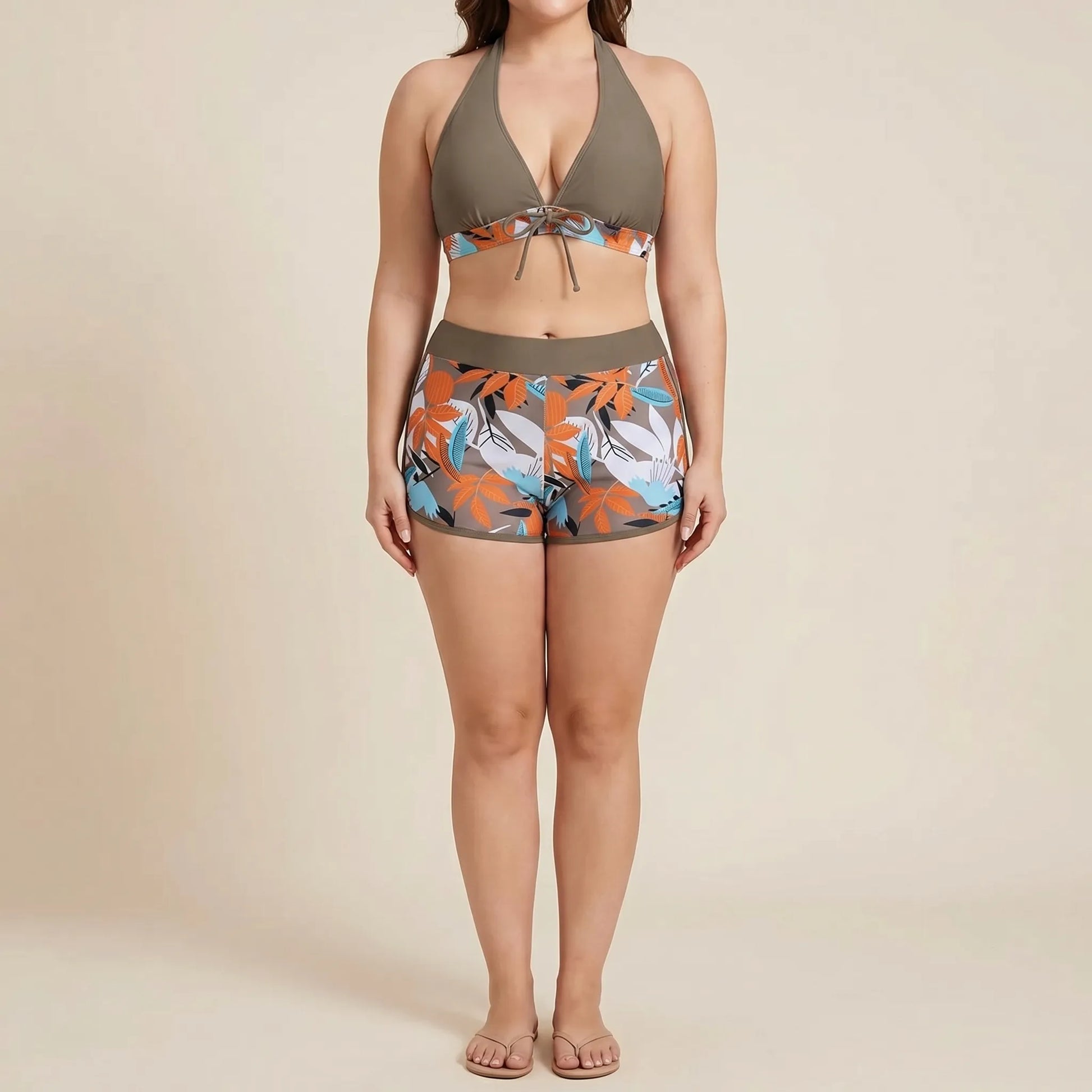 Plus-Size Separate Design Bikini Set - Sara