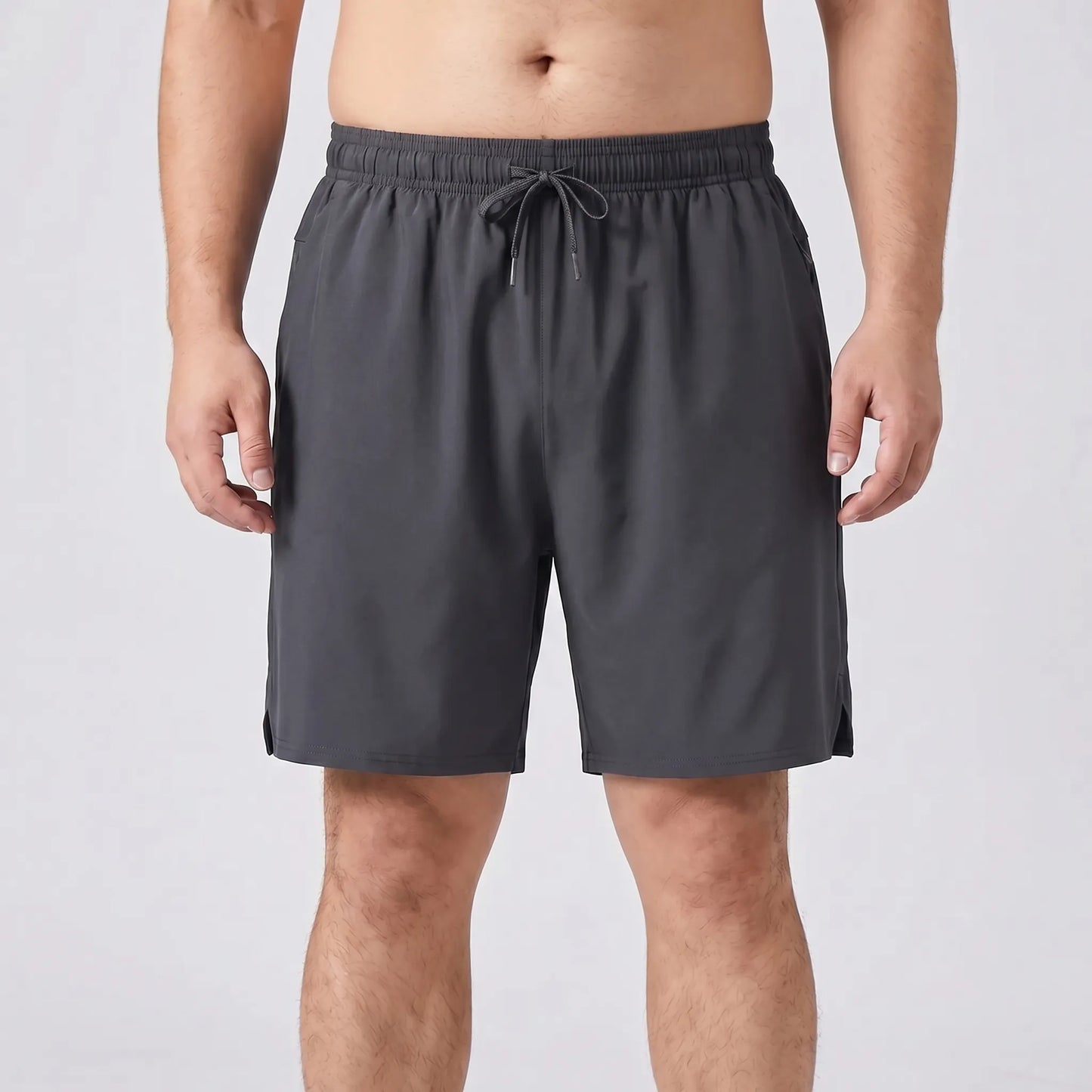 Plus Size Athletic Drawstring Shorts - Julian