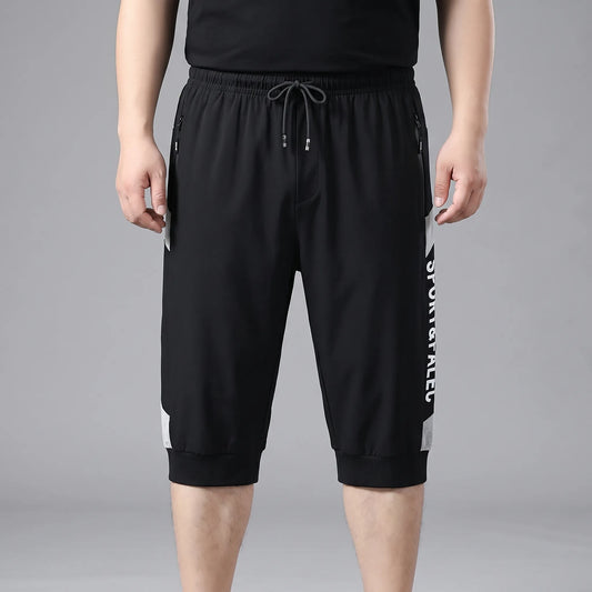 Plus Size Elastic Waist Sport Shorts - Randal