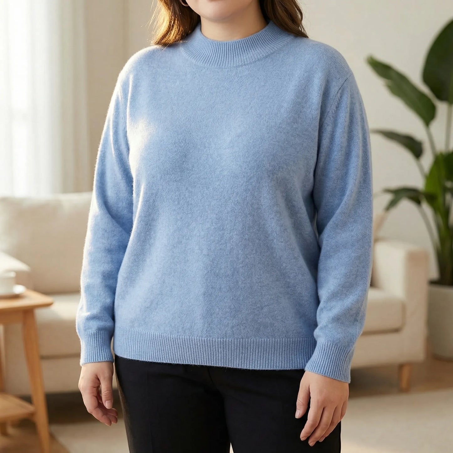 Plus Size Long Sleeve Sweater - Delia
