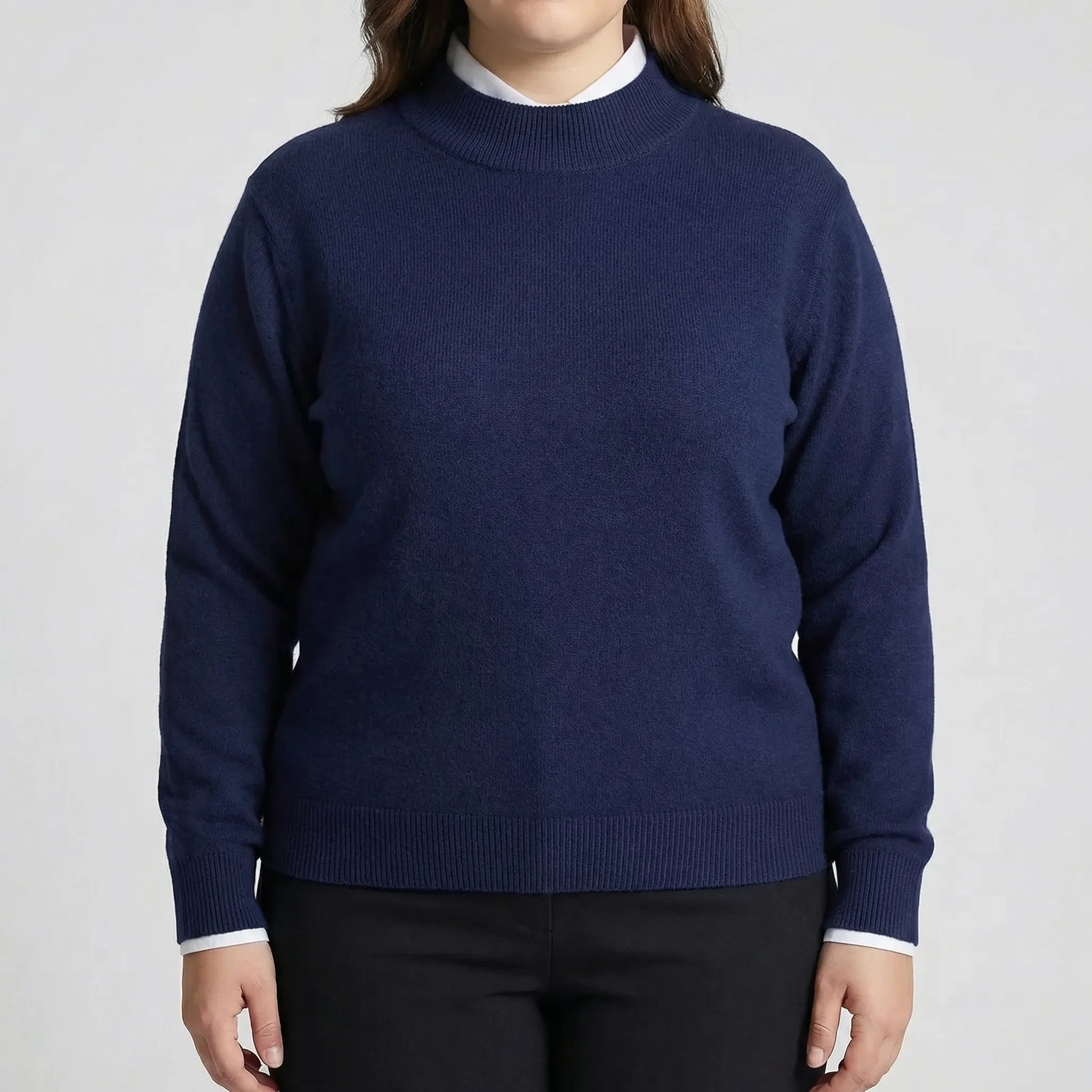 Plus Size Long Sleeve Sweater - Delia