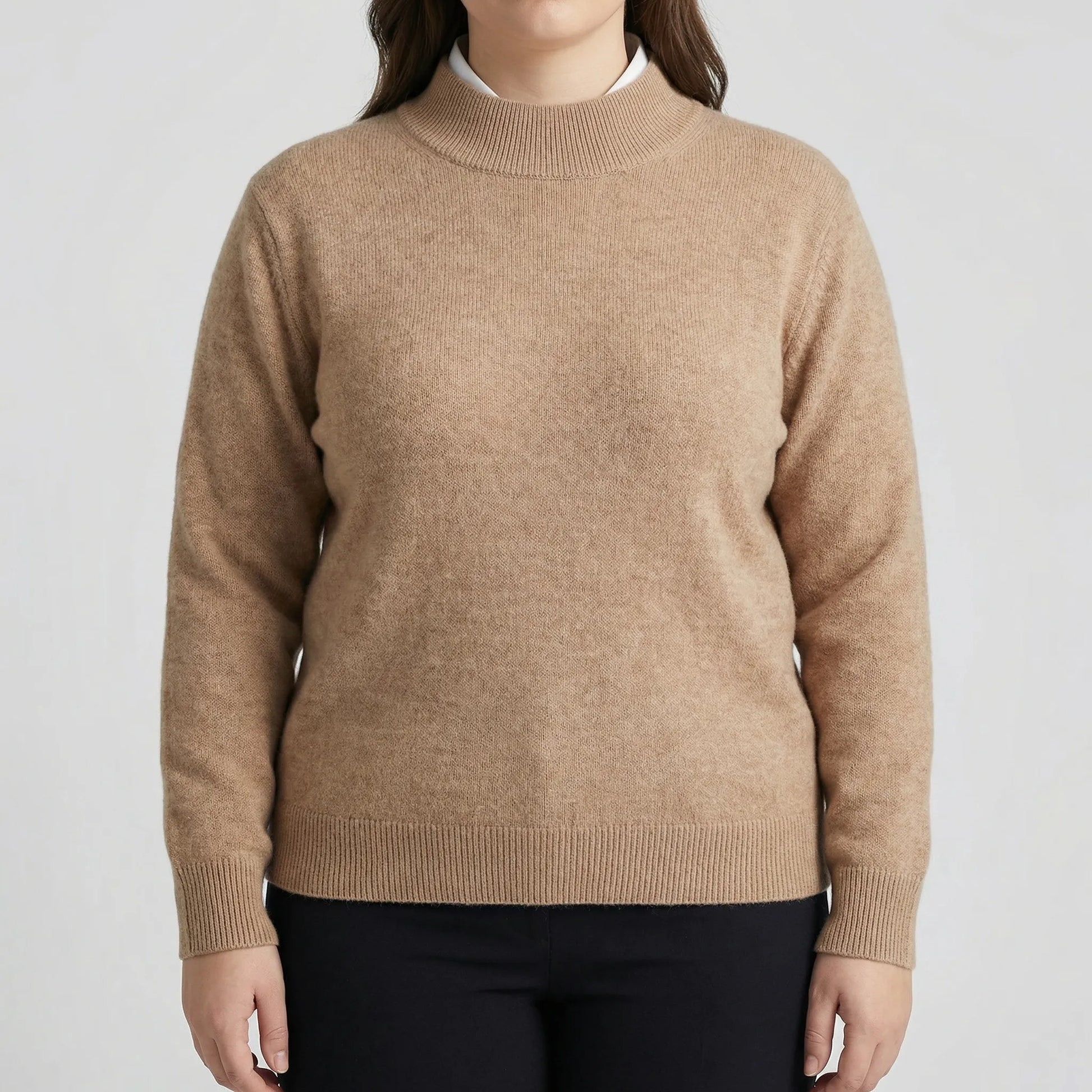 Plus Size Long Sleeve Sweater - Delia