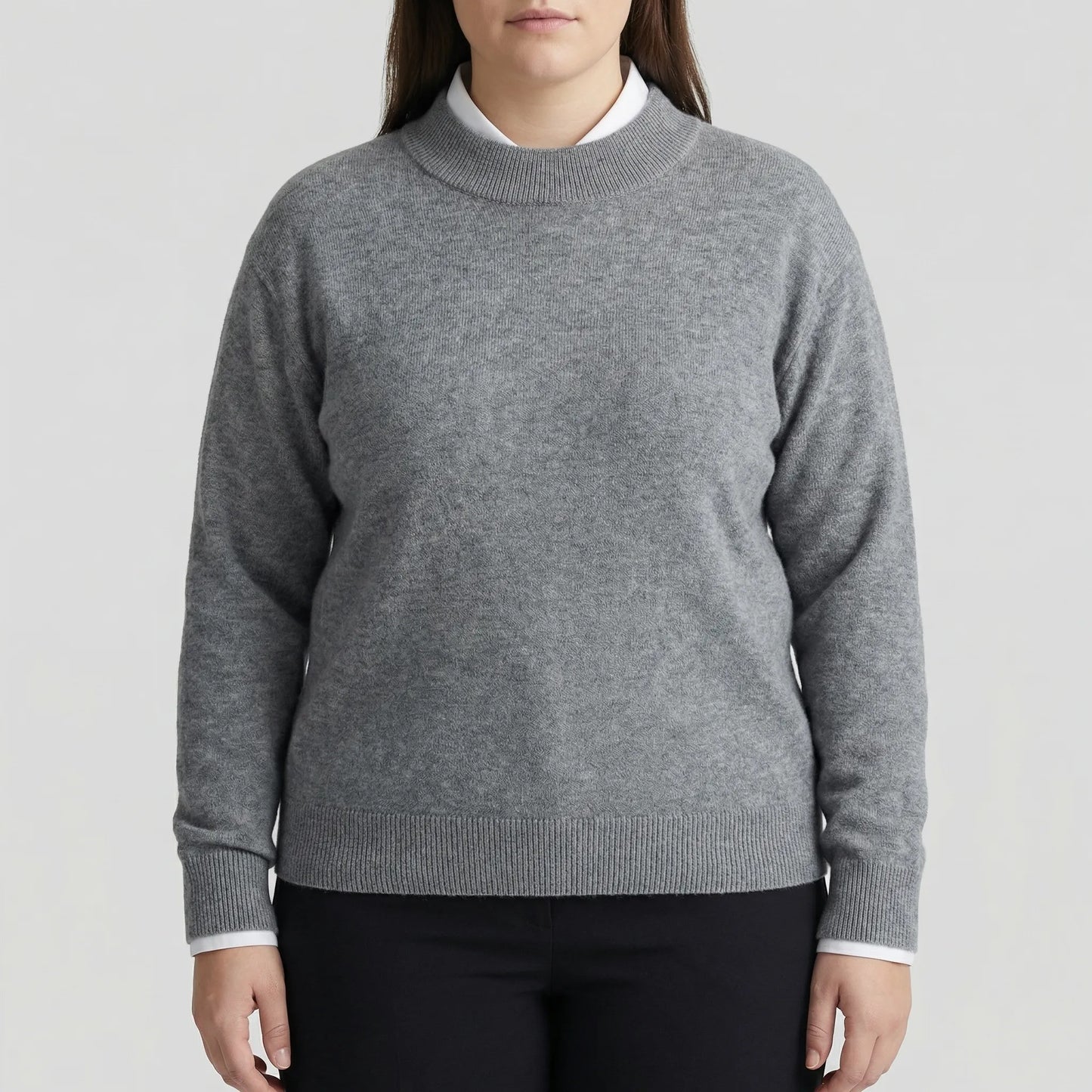Plus Size Long Sleeve Sweater - Delia