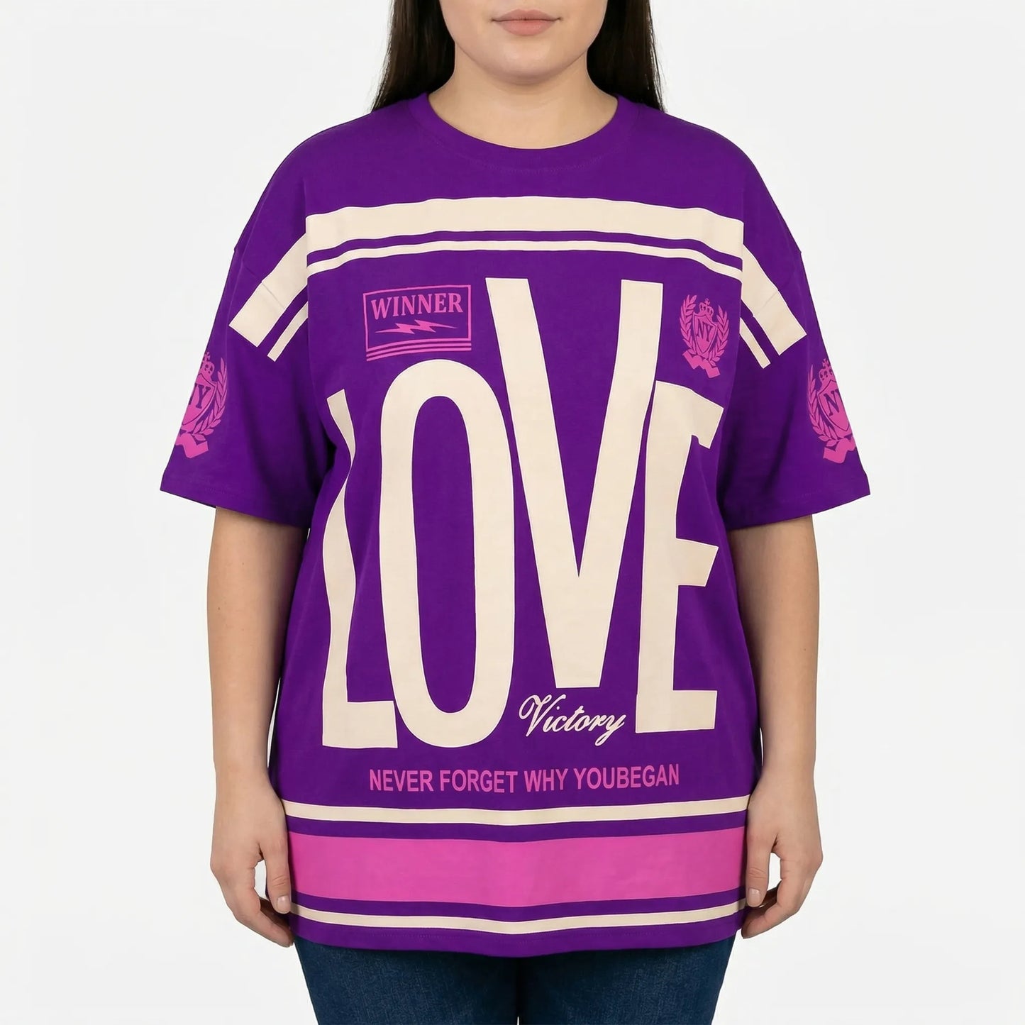 Plus Size Round Neck T-Shirt - Patricia